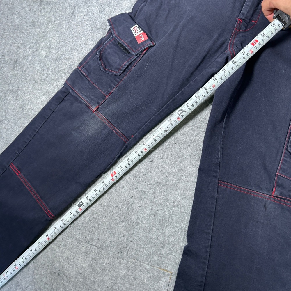 Big Bill FR Cargo Pants Mens 30x30 Navy Blue Westex UltraSoft Flame Resistant - Picture 6 of 16